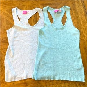 2 sparkle stretch tank tops